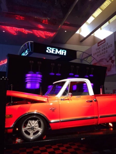 custom Chevy C10 truck at the 2014 Sema trade show