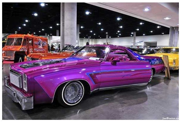 a purple, candy painted vehicle