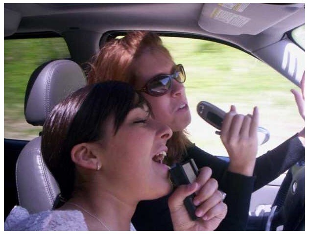 Singing in the car