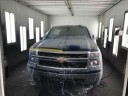 A clean and neat refinishing preparation area allows for a professional job to be done at Joseph Collision Center, Florence, KY, 41042.