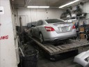 Professional vehicle lifting equipment at Fazio Bros Auto Inc, located at Brooklyn, NY, 11203, allows our damage estimators a clear view of all collision related damages.