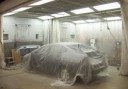 A clean and neat refinishing preparation area allows for a professional job to be done at Chapmans Las Vegas Dodge, Las Vegas, NV, 89121.