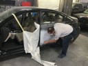 A clean and neat refinishing preparation area allows for a professional job to be done at Sawgrass Ford Collision Center, Sunrise, FL, 33345.