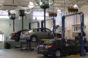 Professional vehicle lifting equipment at Dick Smith Ford Body Shop , located at Columbia, SC, 29209, allows our damage technicians a clear view of what might be causing the problem.