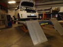 Professional vehicle lifting equipment at Collision Pros , located at Auburn, CA, 95602, allows our damage estimators a clear view of all collision related damages.