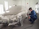 A professional refinished collision repair requires a professional spray booth like what we have here at Toyota Of North Charlotte in NC, 28078.