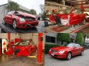 U.S. Auto Connection - Professional vehicle lifting equipment located at Houston, TX, 77008, allows our damage estimators a clear view of all collision related damages.